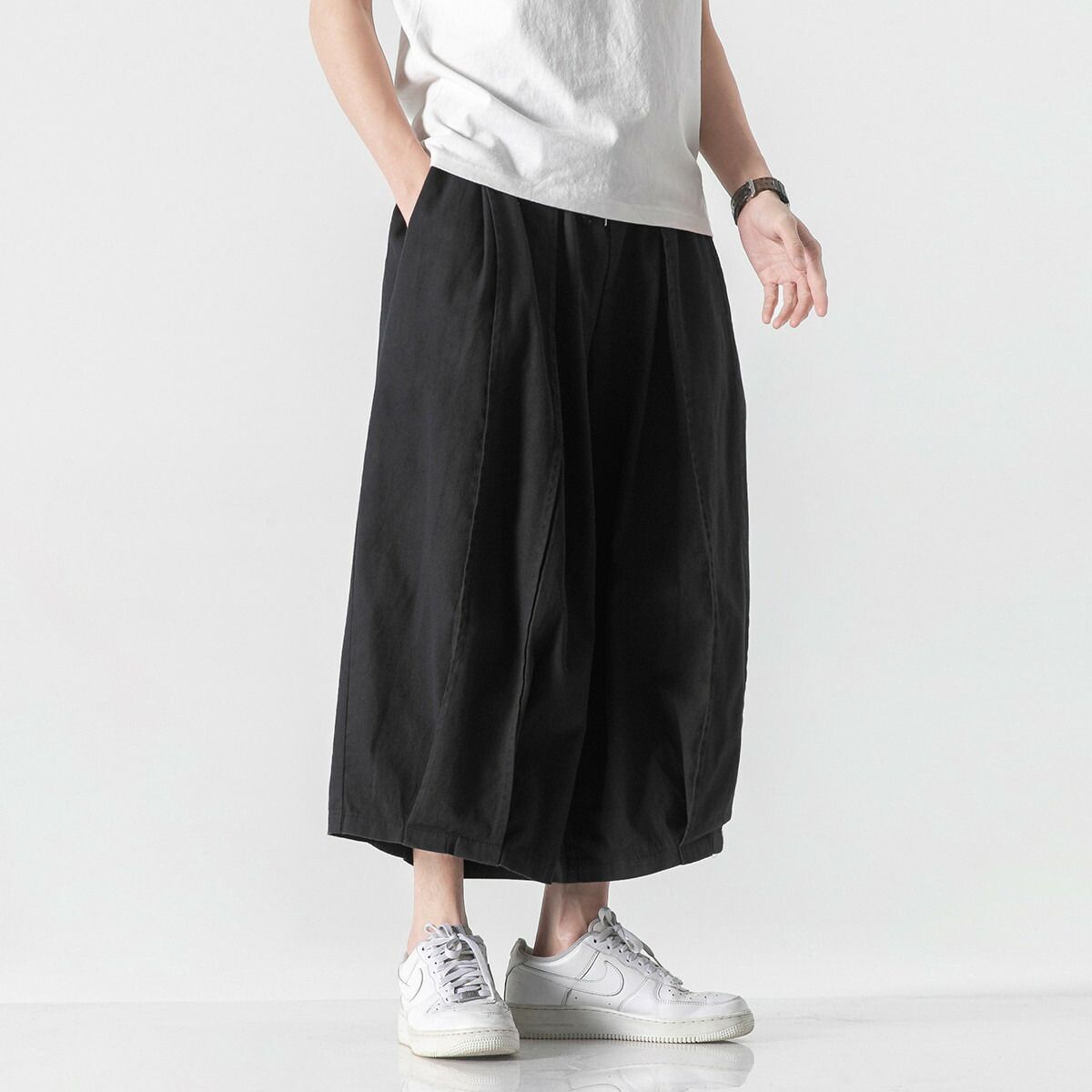 Y's ワイズ 製品染め サルエルワイドパンツ 墨黒 0000122004805_0099_MI_L.jpg
