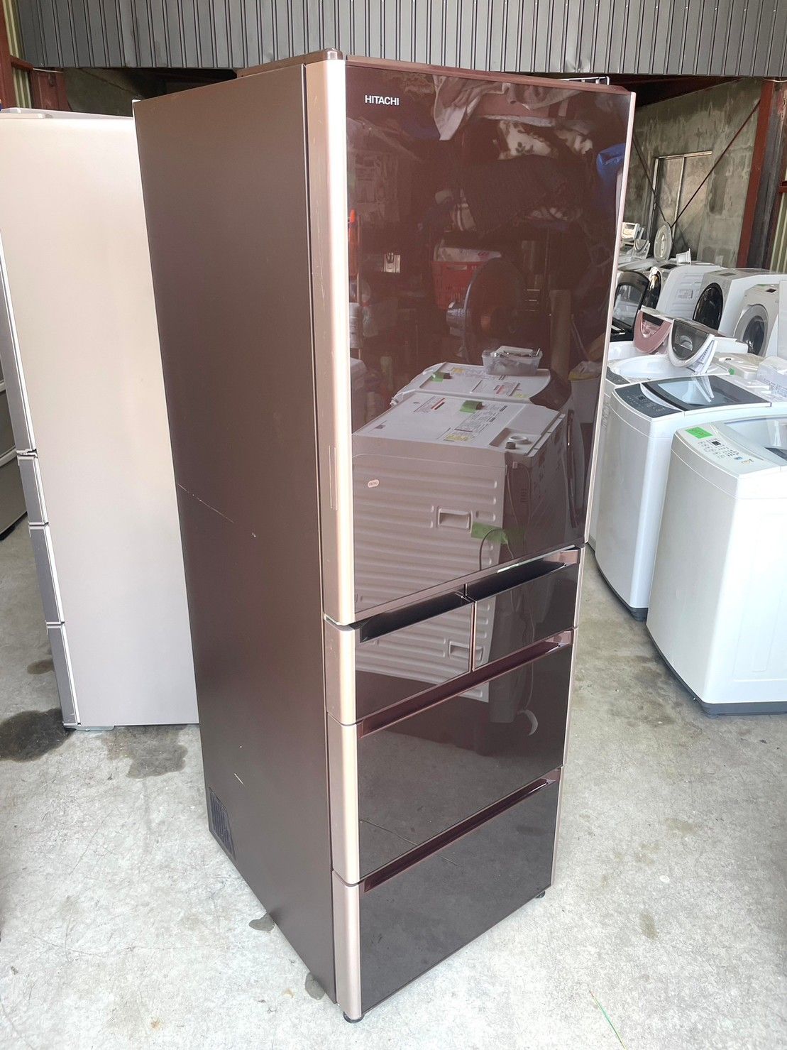 日立 5ドア冷蔵庫 501L 2017年製 R-S5000G(XT) 中古品 - キッチン家電
