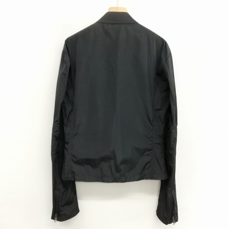 GUCCI★グッチ シングルライダース ナイロン レザー 綿 ジャケット 黒 美品✨グッチ シングルライダースジャケット レザー×ナイロン