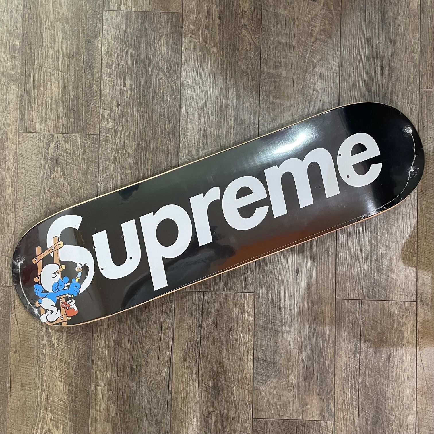 supreme smurfs skateboard black デッキ