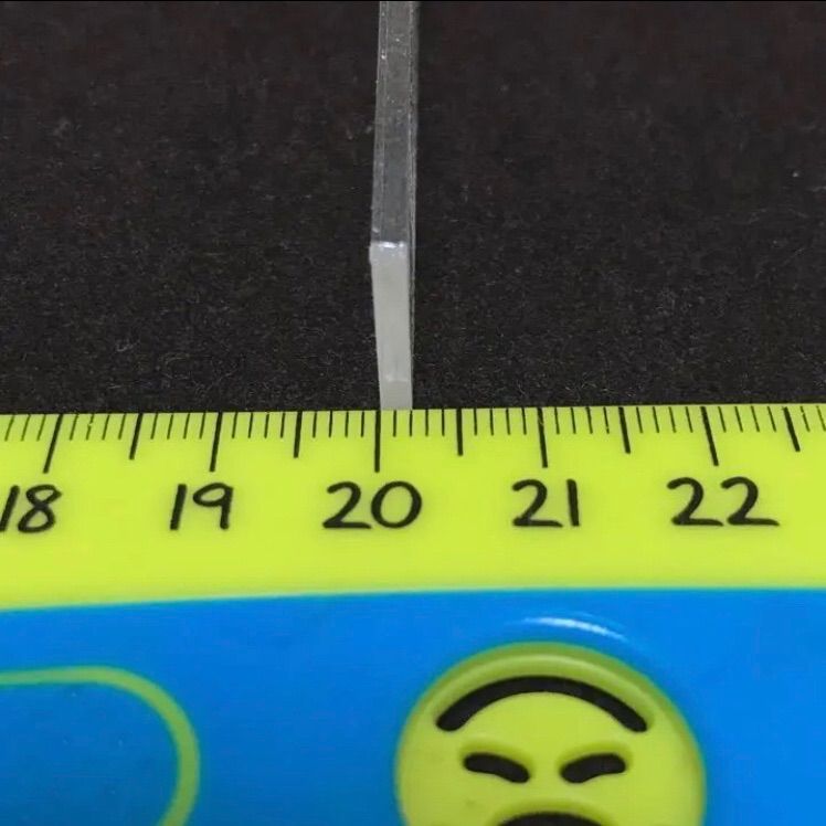 アクリルルーラー 1mm 2mm 3mm 4mm 5mm 厚 幅15mm 長さ300mm 各2本(5組 
