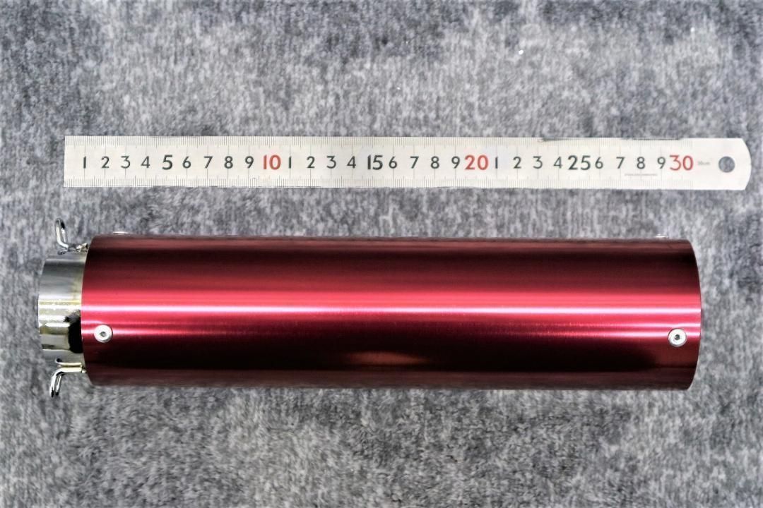 エンデ　サイレンサー　バンドとバネ　赤　×　メッキ　５０．８π // ケツパイ エンデ サイレンサー 赤×メッキ 50.8π バネ バンド / ケツパイ