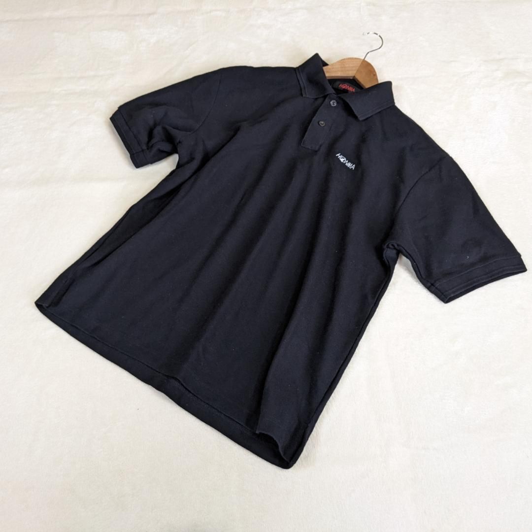 ホンマゴルフ】ゴルフウェア トップス 半袖 L シャツ 黒 ワンポイント