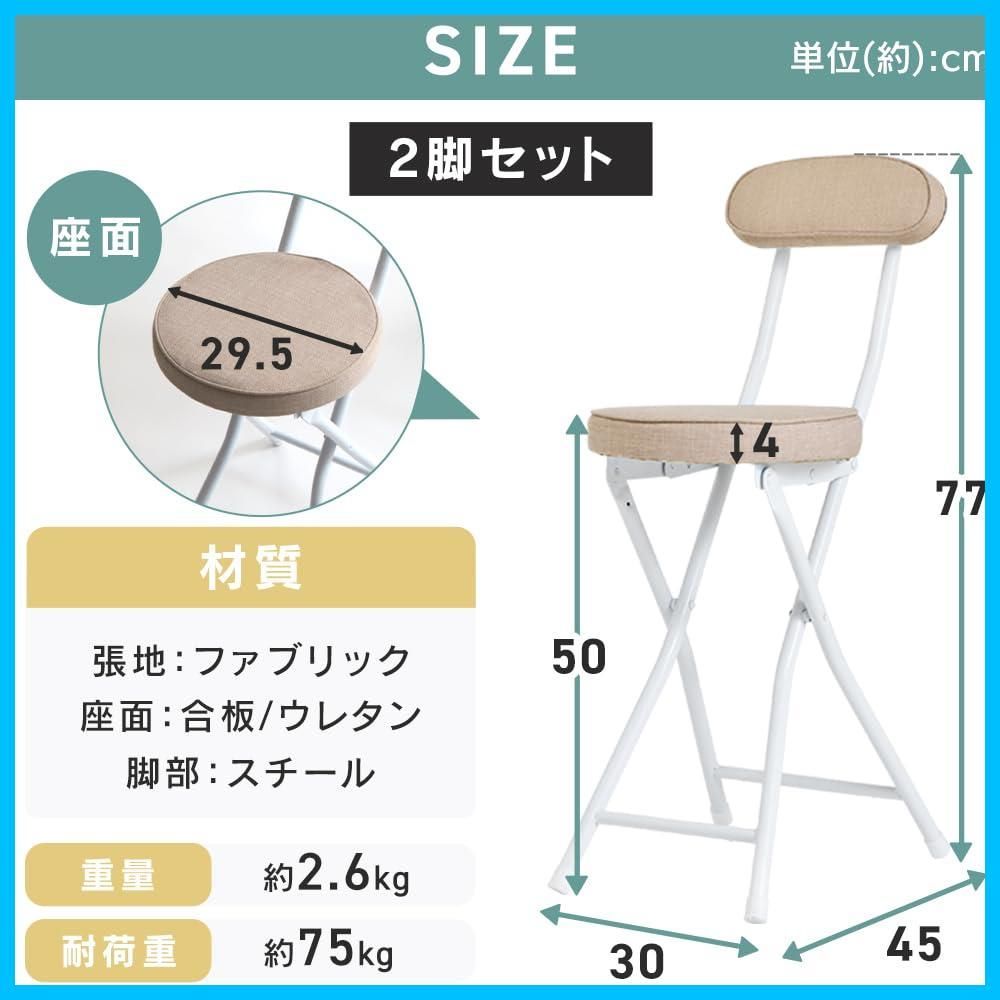 【在庫処分】折り畳みチェア 2脚セット ネイビー 折りたたみチェア OTCSR-77 アイリスプラザ 椅子 チェア 折り畳み 軽量 コンパクト おしゃれ シンプル イス ペア インテリア
