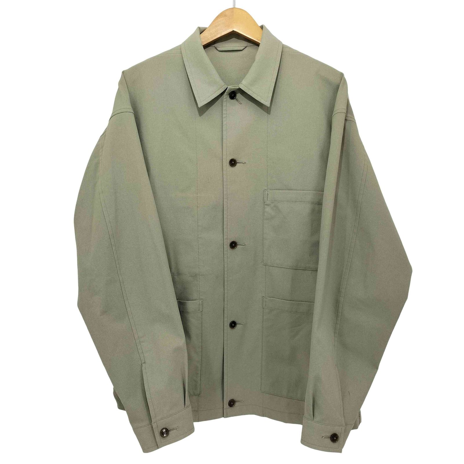 ユナイテッドアローズグリーンレーベルリラクシング UNITED ARROWS green label relaxing ウールライク ユーティリティー カバーオール ジャケット -ウォッシャブル・防シワ・伸縮性- メンズ JPN：L 