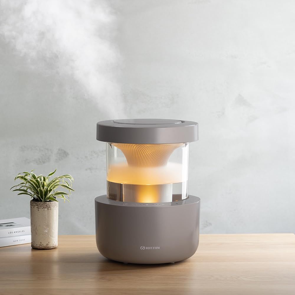 リズム RHYTHM 加湿器 超音波式 2025 10畳対応 タンク容量 2.2L MIST 350 ウォームグレー 9YYA29RH84
