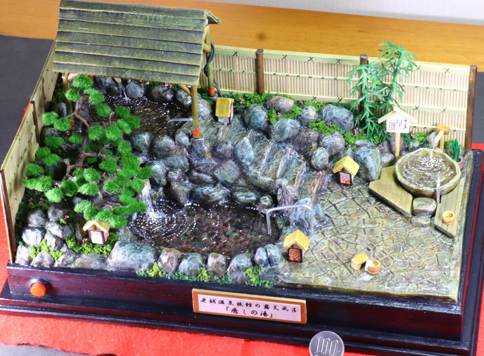 ミニチュア老舗旅館の温泉 ジオラマ ハンドメイド - メルカリ