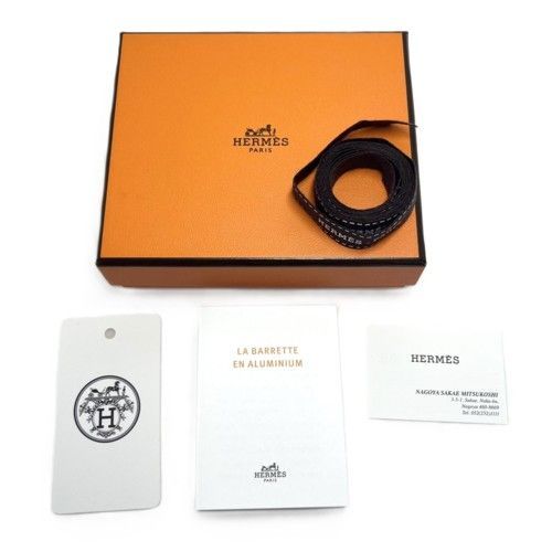 新品同様】HERMES エルメス カプリス メドール バレッタ アルミニウム