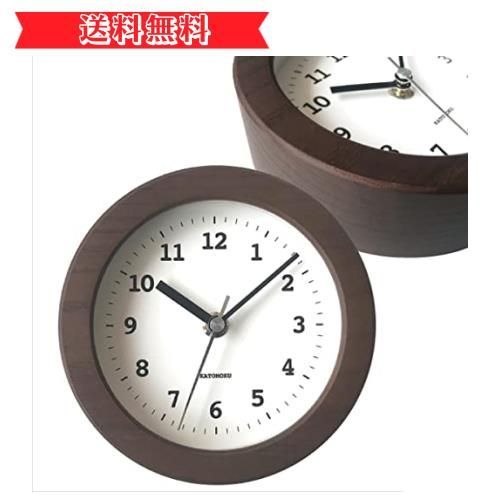 happy-shops KATOMOKU Dual use clock 5 km-112BRRC ブラウン 電波時計 連続秒針