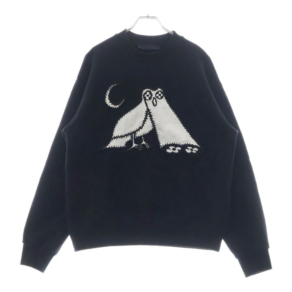 今月末出品終了 LOUIS VUITTONルイヴィトン トレーナースウェットXL LOUIS VUITTON (ルイヴィトン) LVコミックスオウルパッチクルー