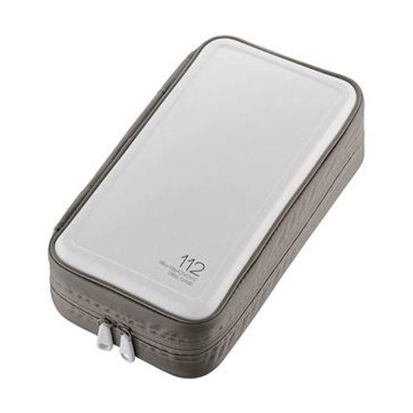 （まとめ）エレコム Blu-ray・CD・DVD対応ファスナーケース 112枚収納 ホワイト CCD-HB112WH 1個〔×10セット〕