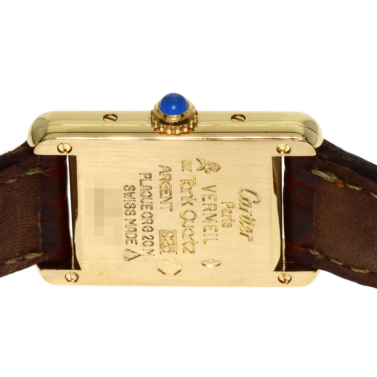 CARTIER カルティエ W1003154 マストタンク SM 腕時計 SV 革  