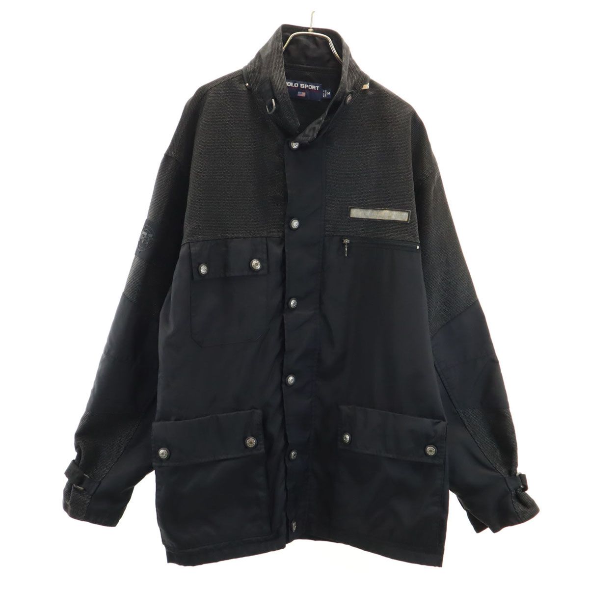 古着 POLO SPORT RALPH LAUREN ポロスポーツラルフローレン モーターサイクル ジャケット M ブラック メンズ POLO SPORT RALPH LAUREN ポロスポーツラルフローレン モーター