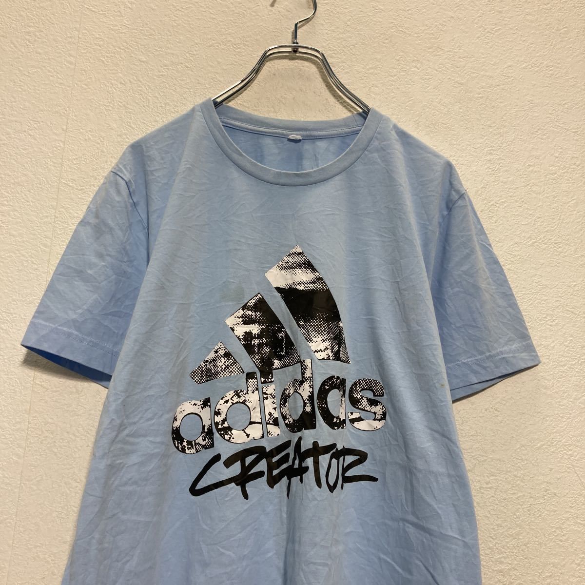 adidas 半袖 プリント Tシャツ L～ ブルー CREATOR アディダス