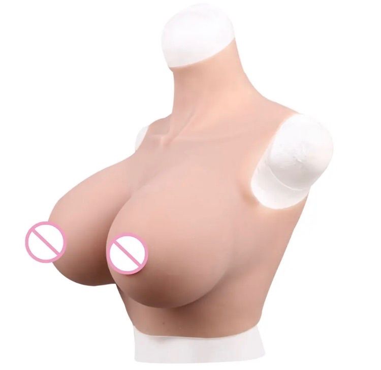 シリコンバスト 人工乳房 Hカップ丸首でしょうか