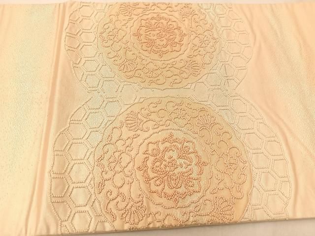 相良刺繍　袋帯　正絹　鳳凰　花　金糸 唐織り 宝相華 華紋 鳳凰 袋帯 正絹 唐花 金糸 緑 黒 507