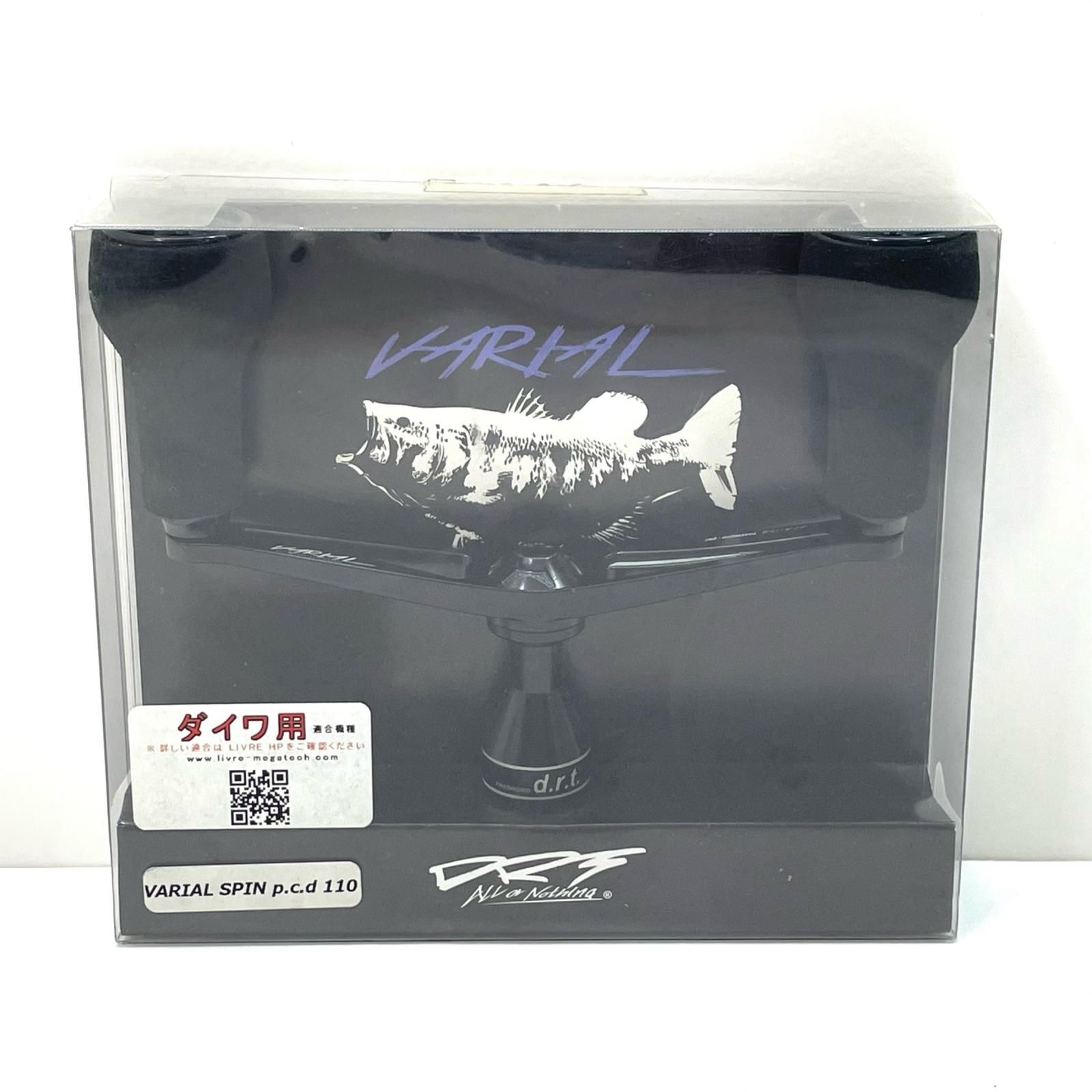 尾張小牧店 DRT ディビジョンレーベルタックルズ その他釣具 VARIAL SPIN 110 バリアル スピン 110 ダイワ用 スピニングリールパーツ ハンドル ブラック 89