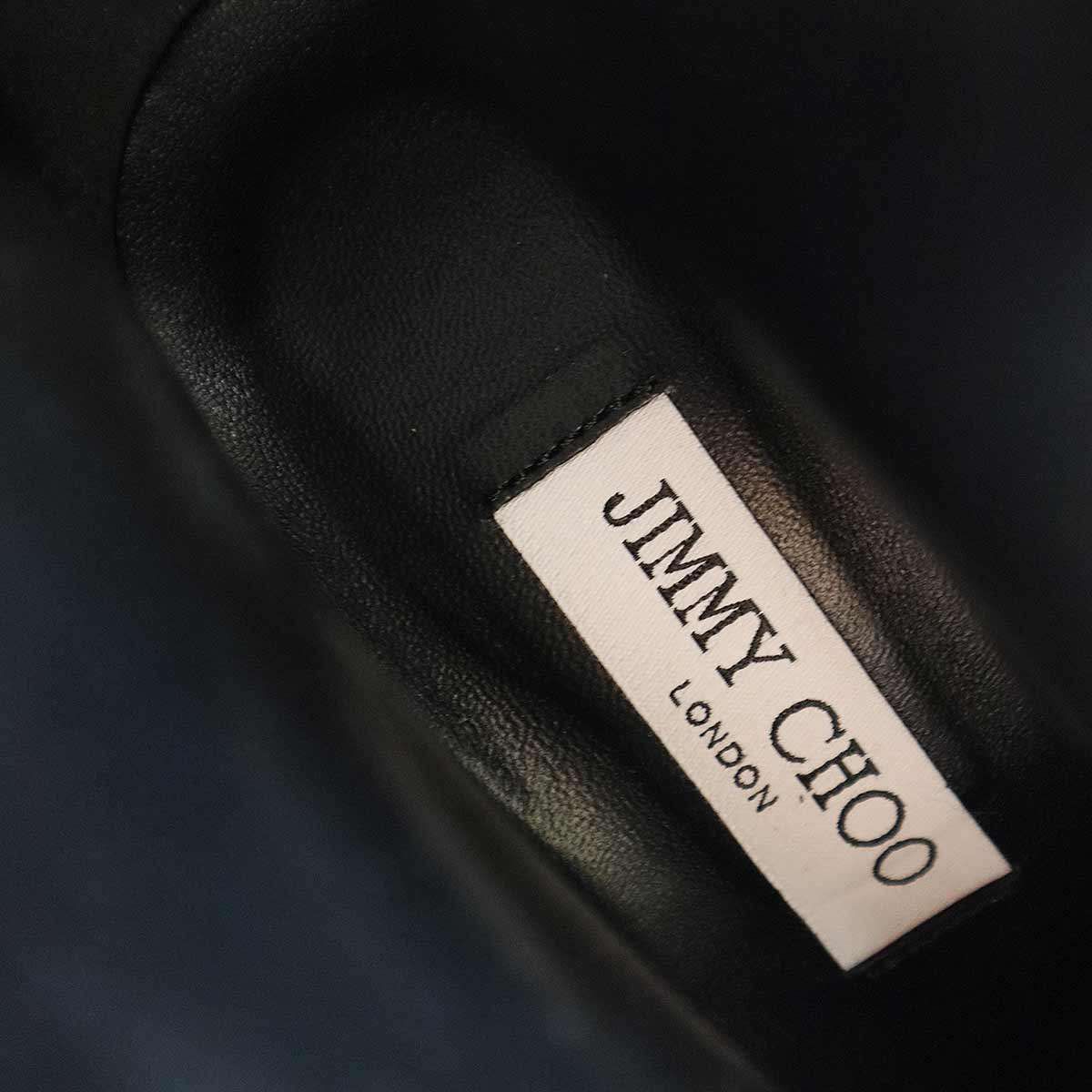 JIMMY CHOO☆ ユージェニー 80 ブラックレザー ユージェニー 80 ｜ブラック レザー・アンクルブーツ｜ジミー チュウ