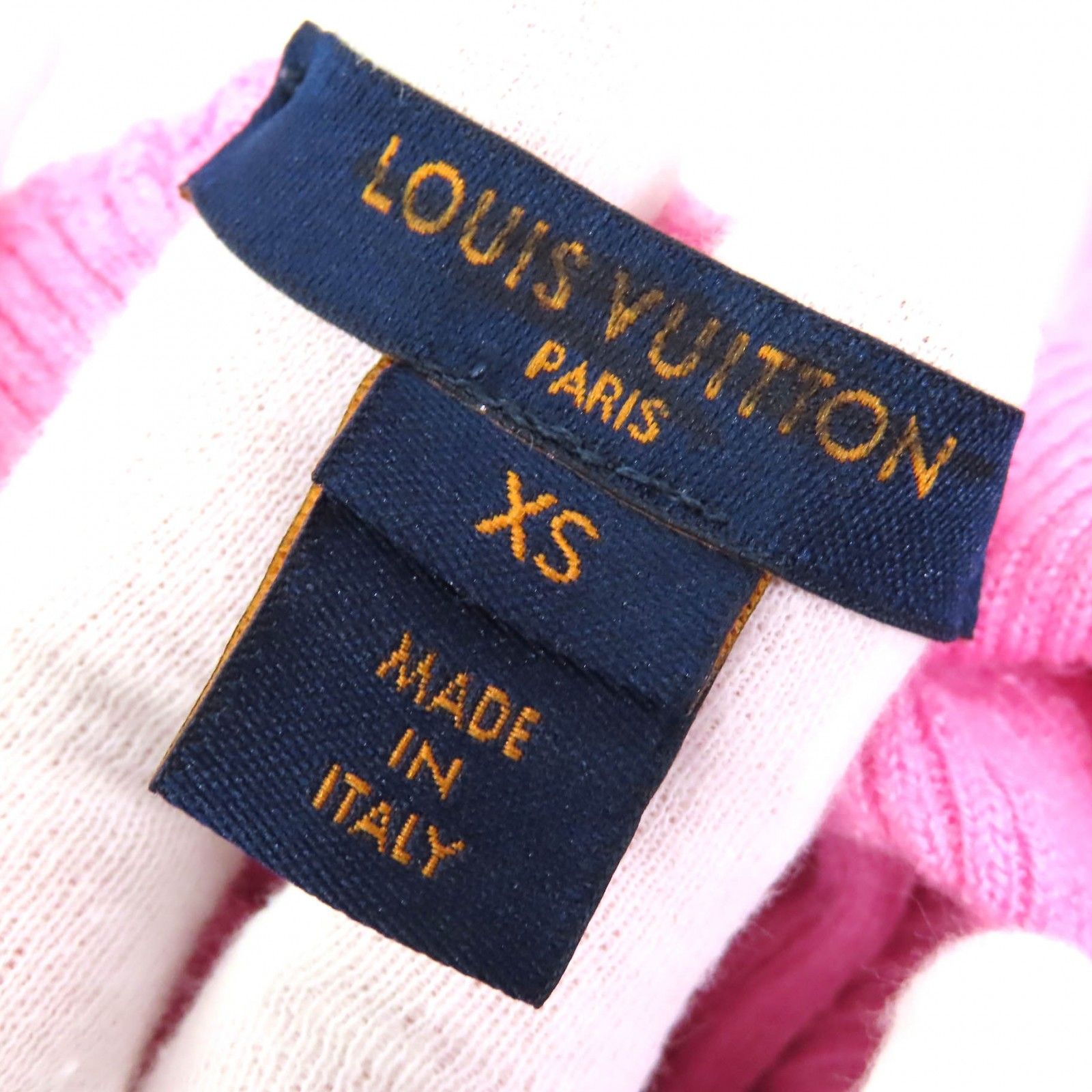 美品　LOUIS VUITTON ヴィトン　ニット　トップス　シャツ　刺繍 美品△LOUIS VUITTON ルイヴィトン ウール シルク LVロゴ刺繍
