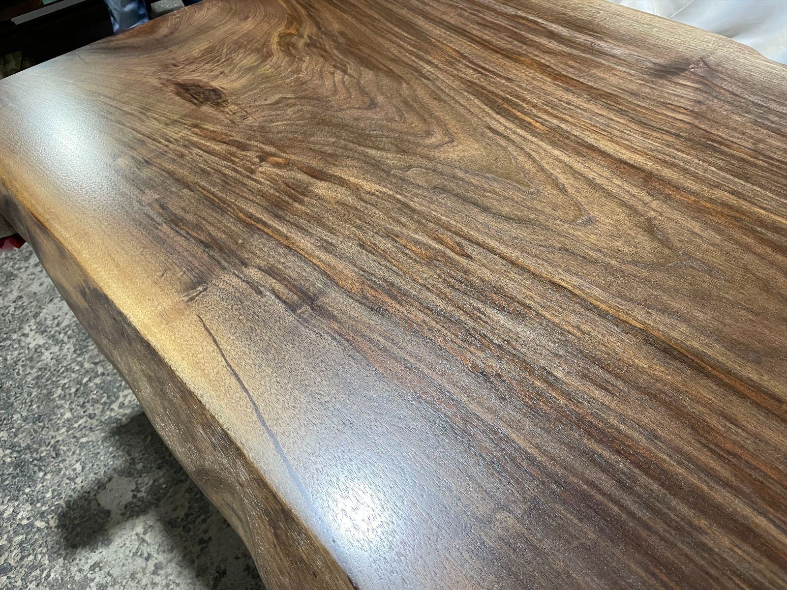 ブラックウォールナット9274 一枚板無垢 乾燥材 1260x740-820x63mm カウンター ローテーブル センターテーブル ダイニングテーブル