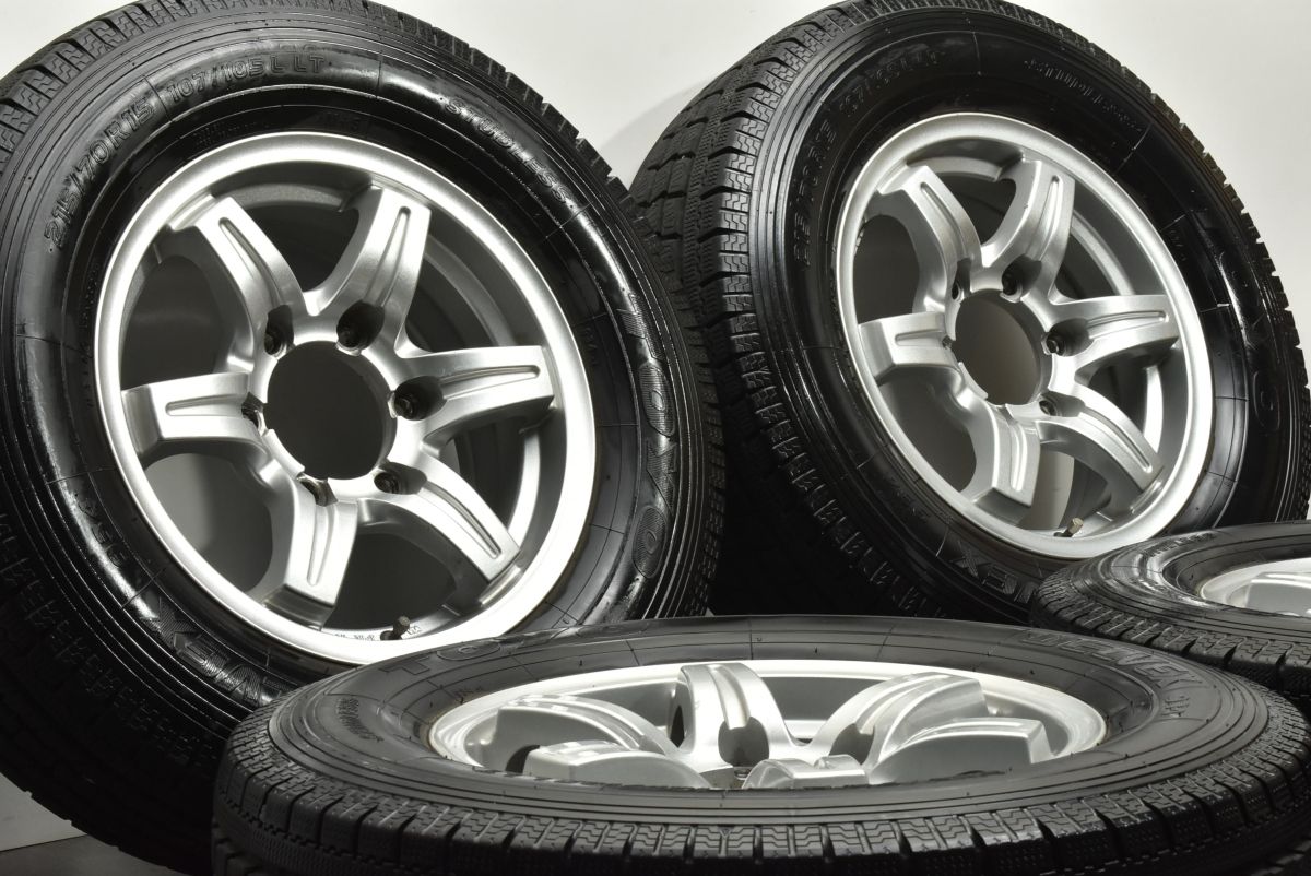 バリ溝 ハイエース用 社外 15in 6J 25 PCD139.7 TOYO DELVEX934 215 70R15 スタッドレスタイヤ レジアスエース ボンゴブローニイバン