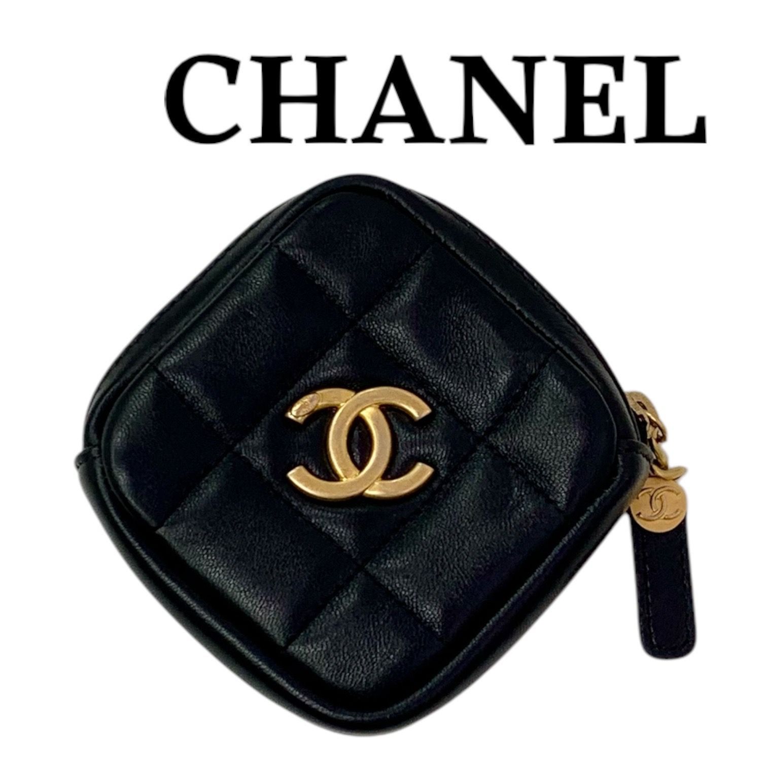 【初回限定】 シャネル CHANEL チョコバー ダイヤ ウエストポーチ ラムスキン バッグ