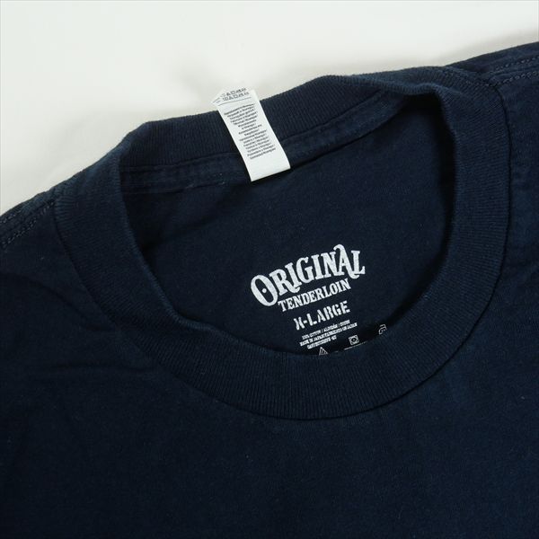 Size【XL】 TENDERLOIN テンダーロイン TEE 2C NAVY Tシャツ 紺 【中古 