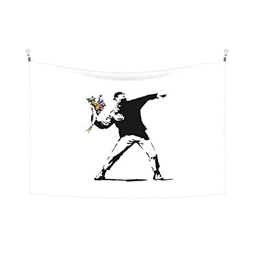 バンクシー-男 DiSAYoYoバンクシー Banksyタペストリー 男インテリア 壁掛け 壁飾り 家 アート リビングルーム ベッドルーム 部屋 飾り 装飾布 ホームデコレーション 多機能 リビング 窓 人気 お