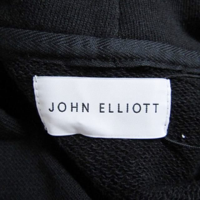 未使用 JOHN ELLIOTT ジョンエリオット Hooded Villain B000B0010B プルオーバーパーカー BLACK S タグ付き 27106017