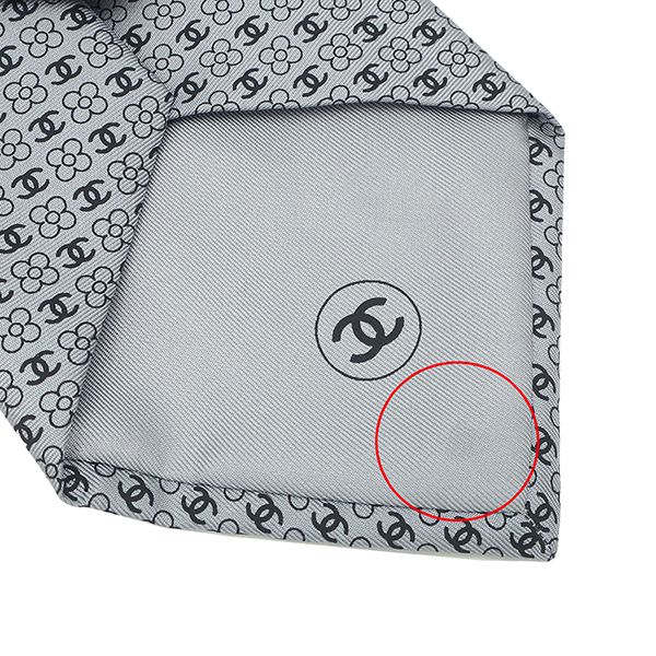 CHANEL シャネル ネクタイ シルク ココマーク ブラウン ハイブランド