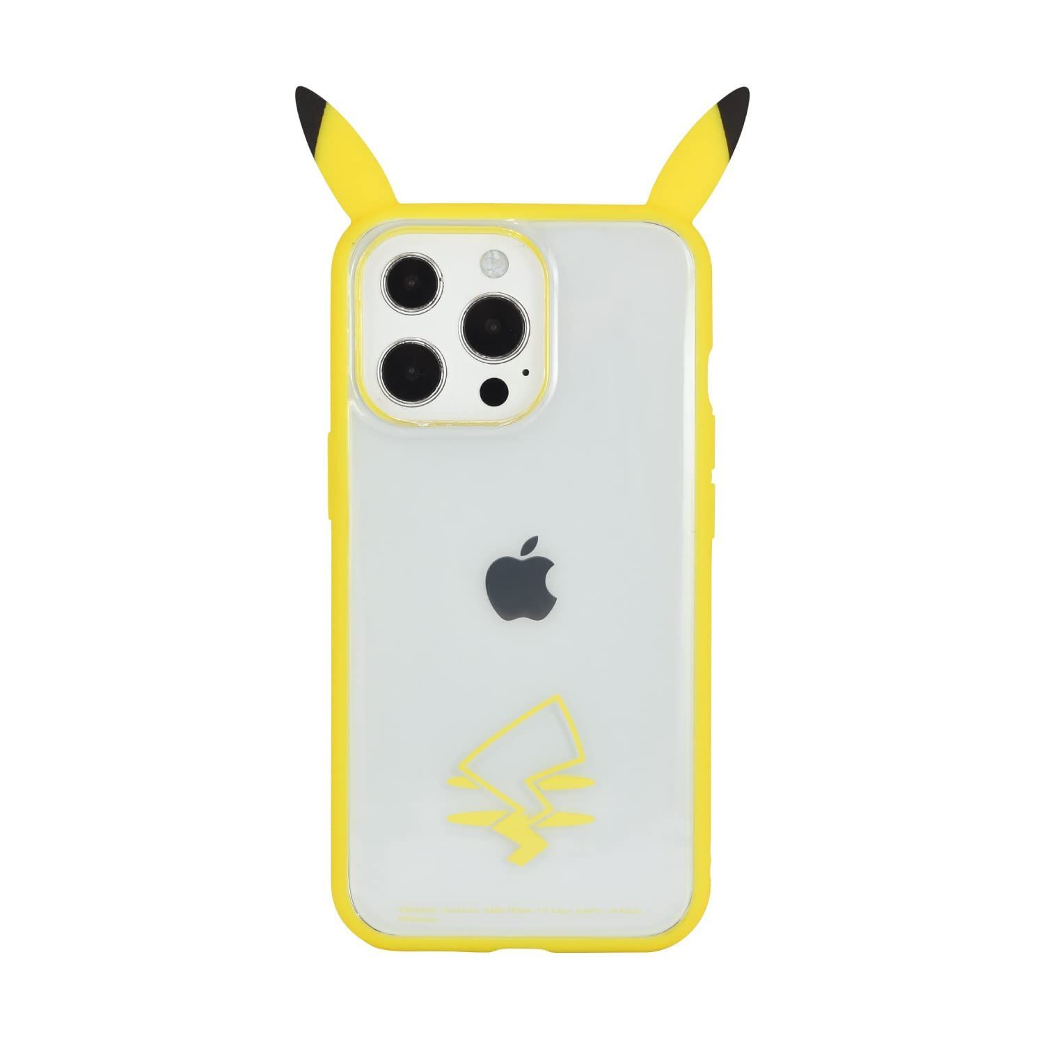 【数量限定】POKE-776B ピカチュウしっぽ ケース 対応 (6.1インチ) Pro iPhone13 Clear IIIIfit フレーム ポケットモンスター グルマンディーズ
