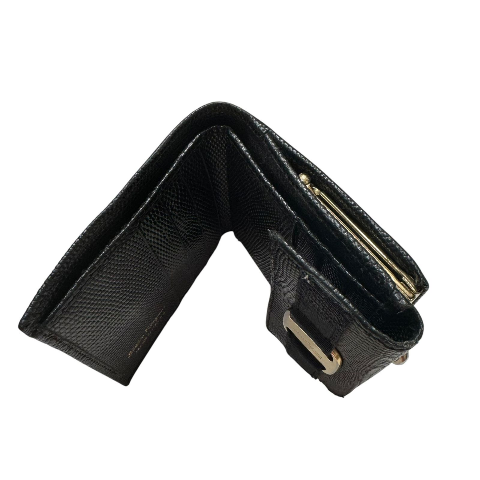 フェラガモ リボン Salvatore Ferragamo黒 ブラック24.5