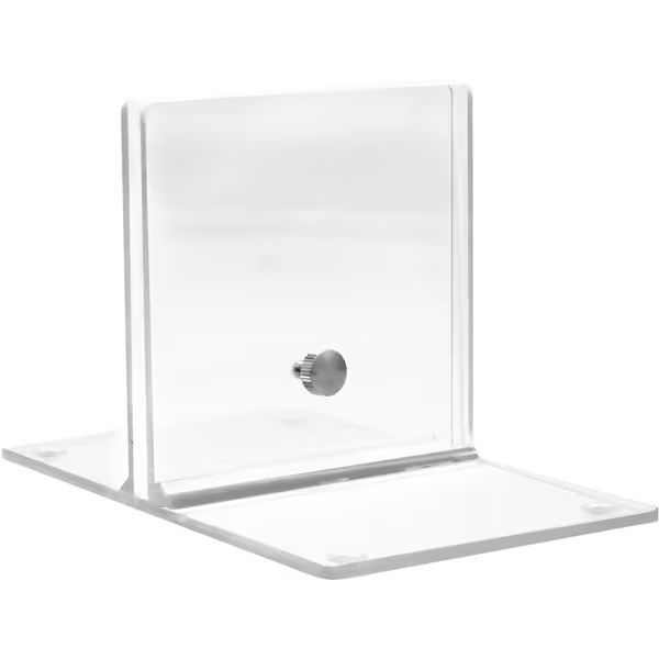 （まとめ買い）マグエックス アクリルスタンド パーテーション用脚 3～5mm厚用 ビス調節タイプ すべり止め付 AD-5B 【×3セット】