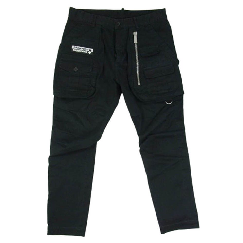 DSQUARED2 ディースクエアード s74kb0732 s39021 CARGO PANTS カーゴ パンツ ブラック系 46