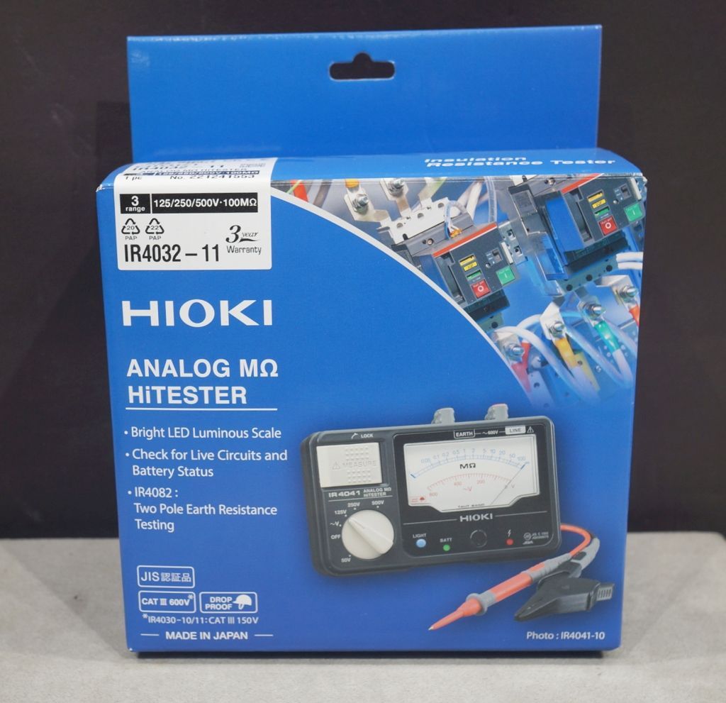 HIOKI 日置電機 IR4032 125/250/500V 3レンジ アナログ絶縁抵抗