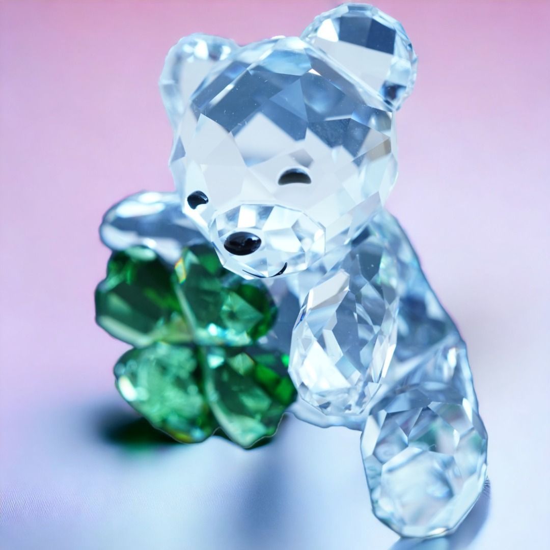 美品】 スワロフスキー Kris Bear Good Luck くま クローバー