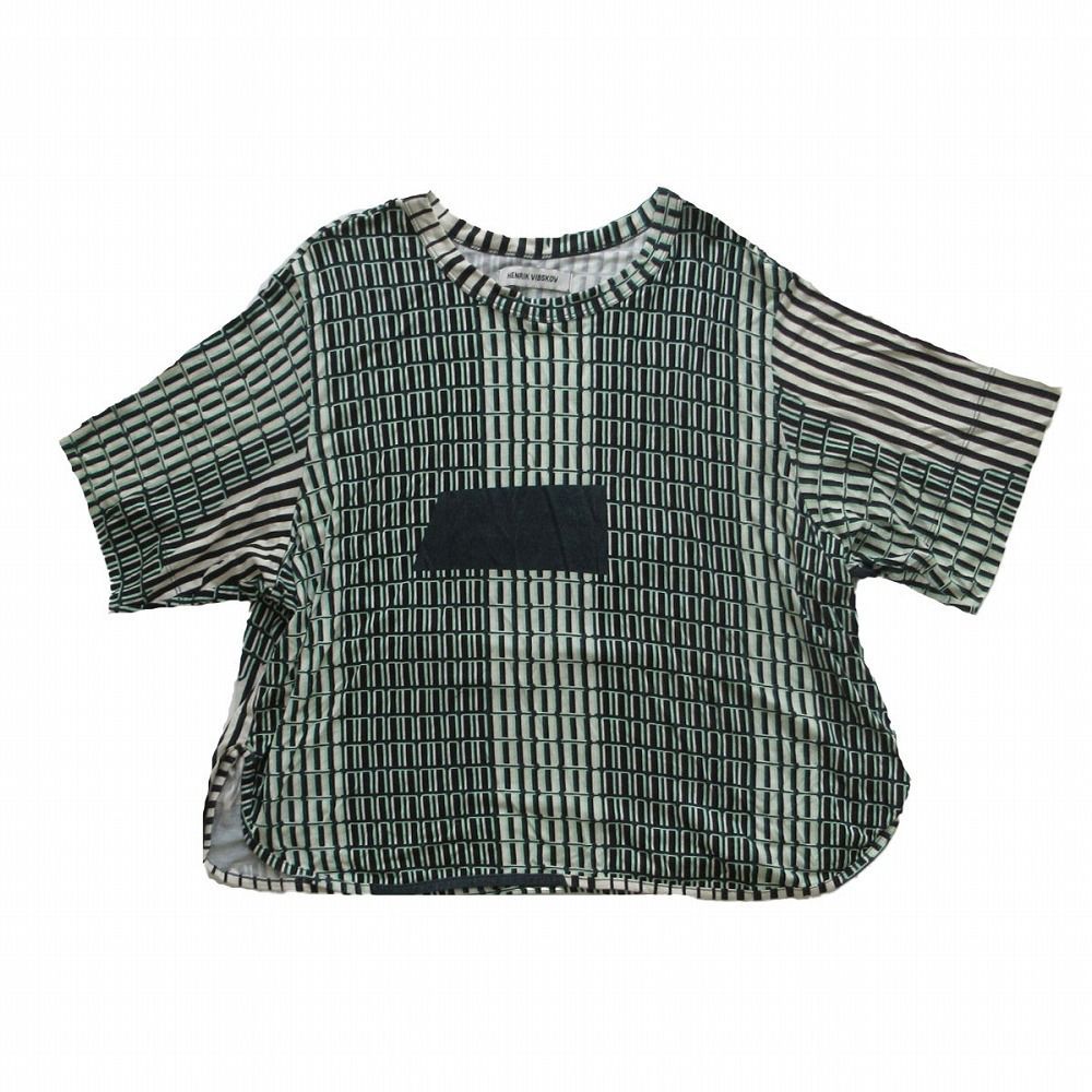 トップス HENRIK VIBSKOV グラフィック 総柄 シルクTシャツ