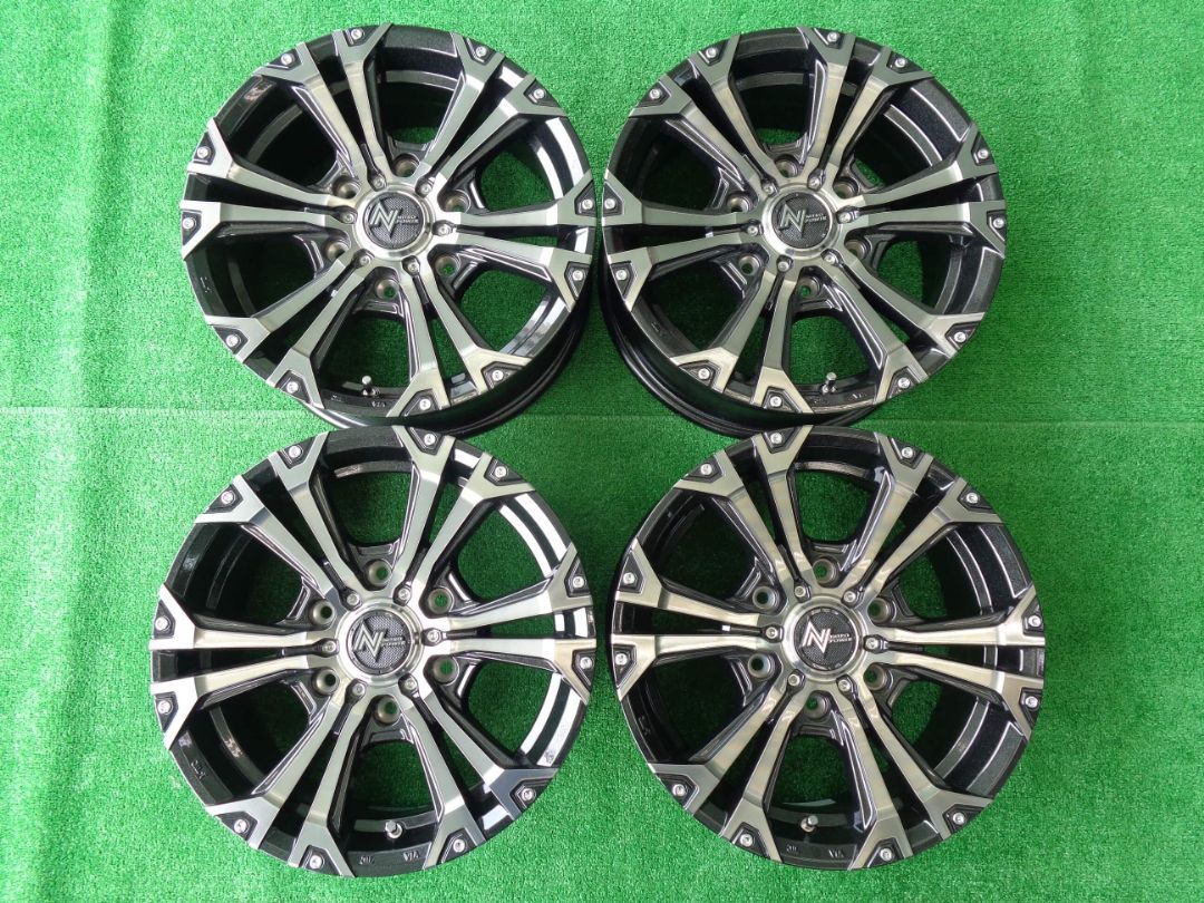 6.5J-16インチ 6H139.7 +38 ナイトロパワー ジャベリン 中古 アルミ ホイール 4本 ハイエースなどに