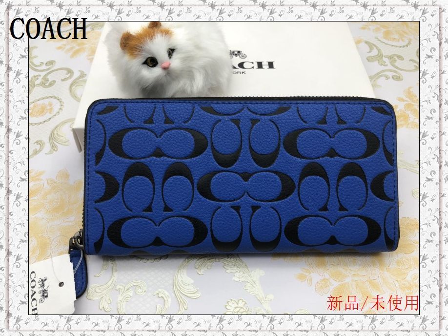 コーチ 財布 COACH 長財布 アコーディオン ジップ ウォッシュド