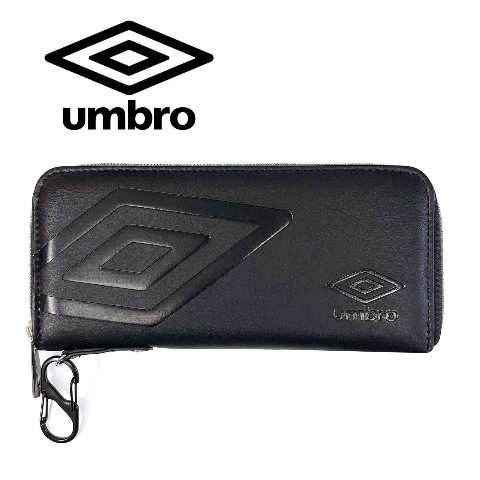 【再入荷しました！】 umbro アンブロ 財布 長財布 ウォレット 札入れ 小銭入れ ラウンドファスナー ブランド カラビナ付き ロゴ メンズ 男女兼用 男の子 女の子 男子 女子 ジュニア キッズ 小