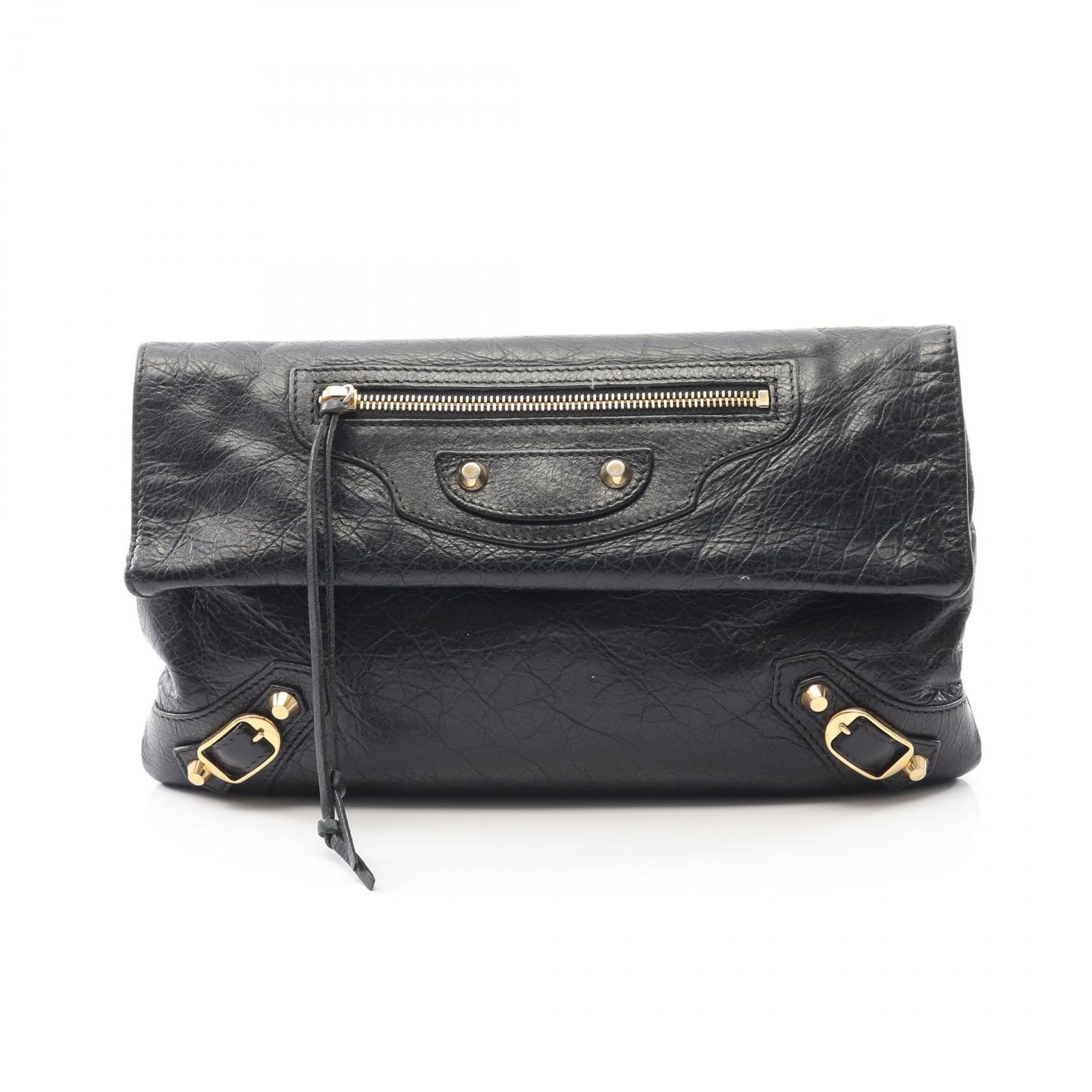 バレンシアガ BALENCIAGA セカンドバッグ クラッチバッグ クラシック エンベロープ 438768 ブラック レザー クラシック エンベロープ レディース Used B
