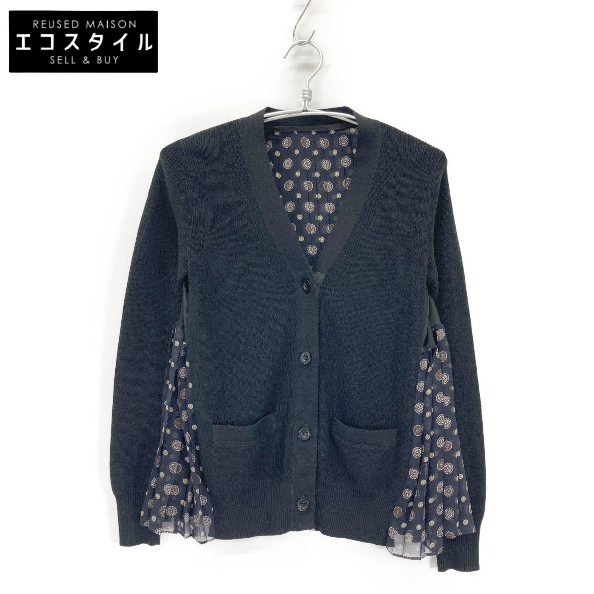 sacai サカイ 21-05588 切替 ﾆｯﾄｶｰﾃﾞｨｶﾞﾝ 表記なし