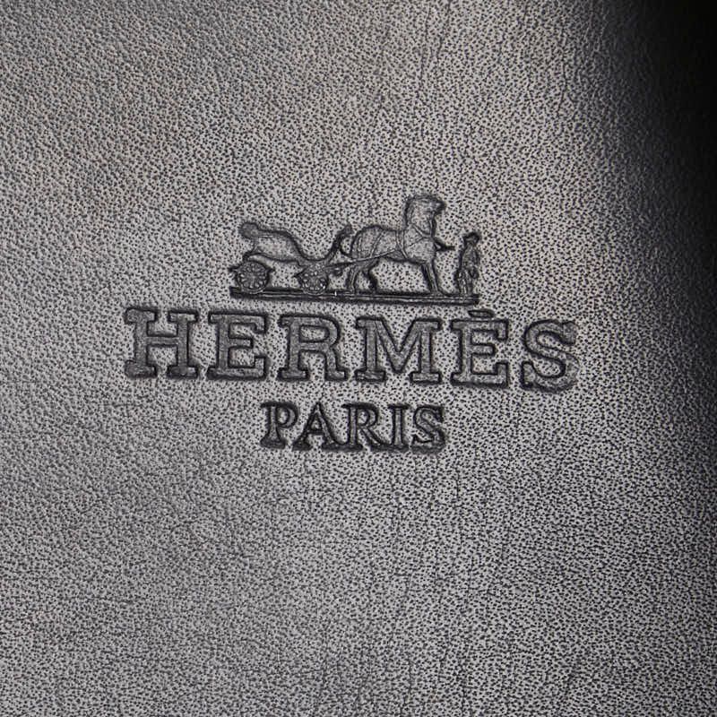 エルメス サンダル サイズ:40 ブラック ブラウン レザー メンズ HERMES  