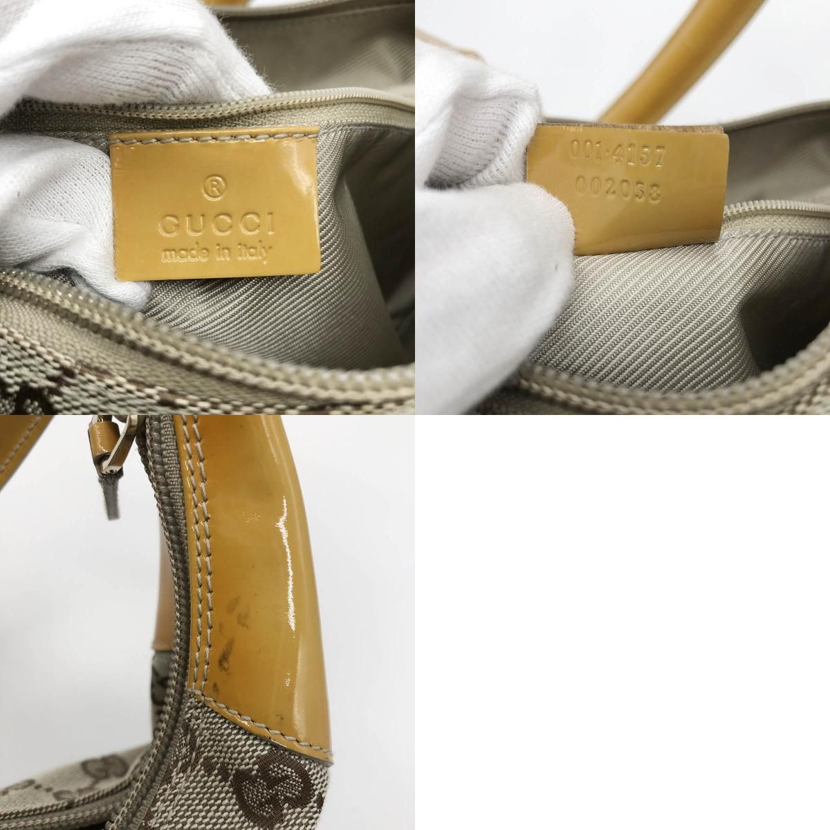 GUCCI グッチ 001 4157 GGキャンバス ワンハンドル ワンショルダー 