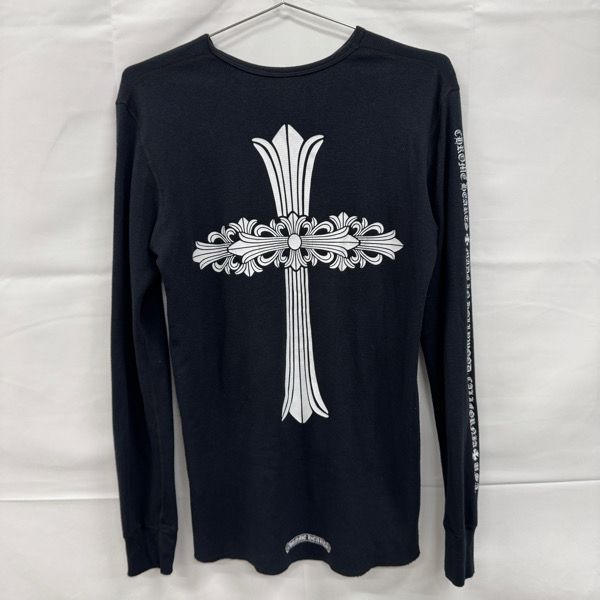 CHROME HEARTS クロムハーツ フローラル クロス プリント 長袖Tシャツ L