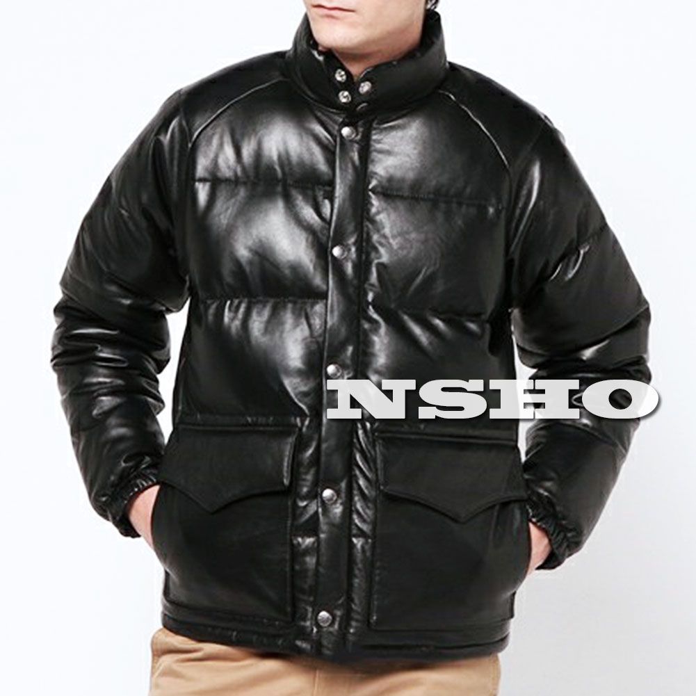 希少 最上級ナッパ キムタク愛用 HERO イタリアンレザー ダウン  