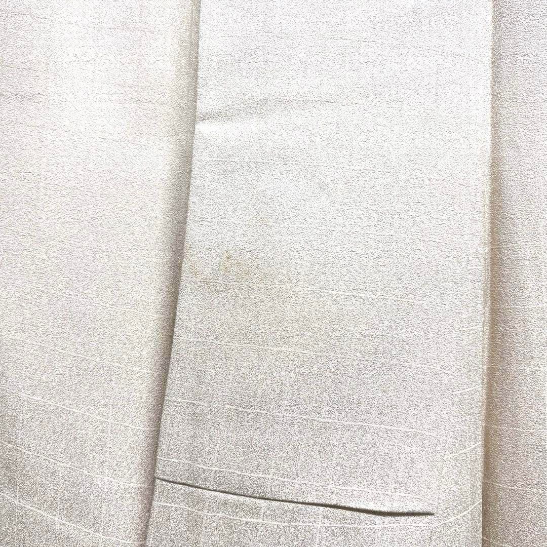 色留袖 金駒刺繍 宝尽くし 格子地紋 ベージュカラー 着物 052ap