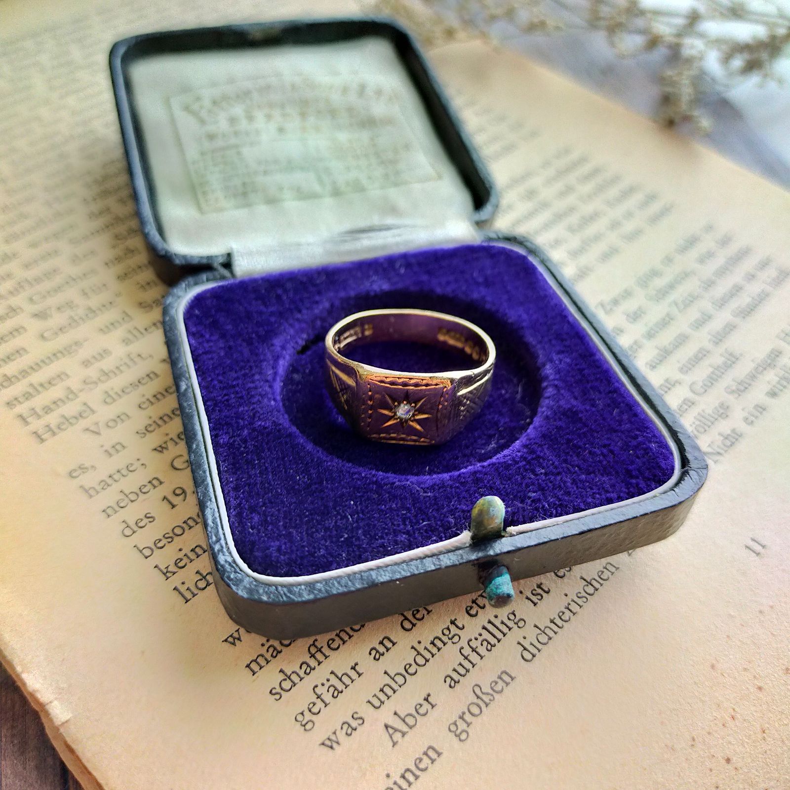 英国 アンティーク ジュエリーボックス Fattorini - Sons Ltd onyx black