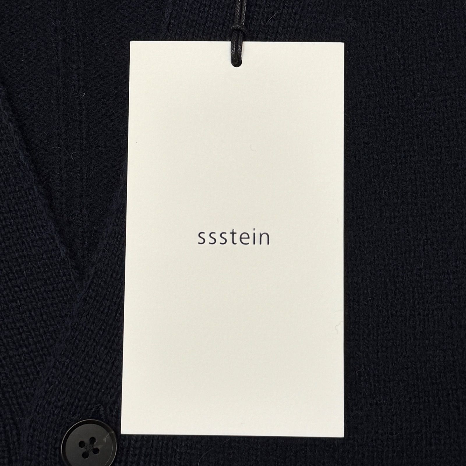 参考上代46200円 ssstein EXTRA FINE WOOL KNIT エクストラファインウールニットカーディガン セーター シュタイン ST.992 ダークネイビー
