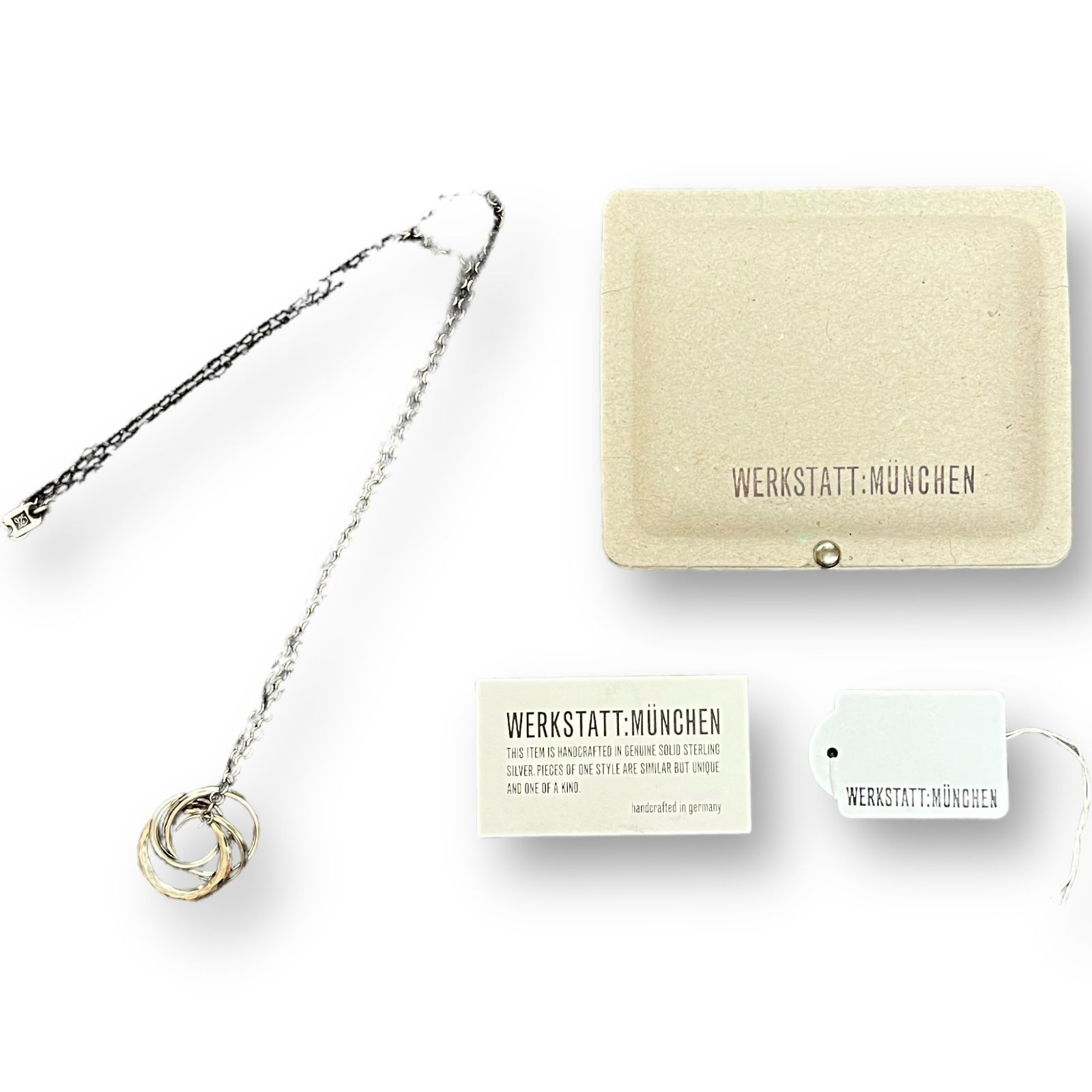未使用品 WERKSTATT MUNCHEN NECKLACE FOUR RINGS ネックレス 4